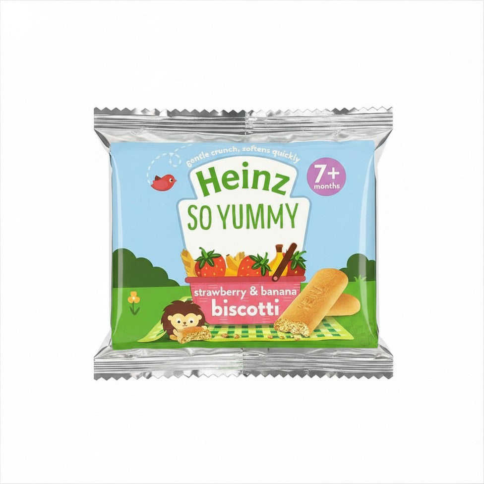 Heinz So Yummy Strawberry & Banana Biscotti - 7+ Months