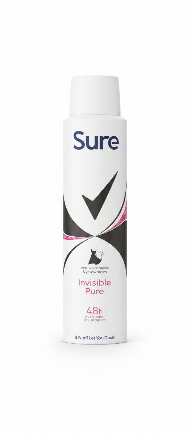Sure Invisible Pure Antiperspirant Deodorant – 150ml